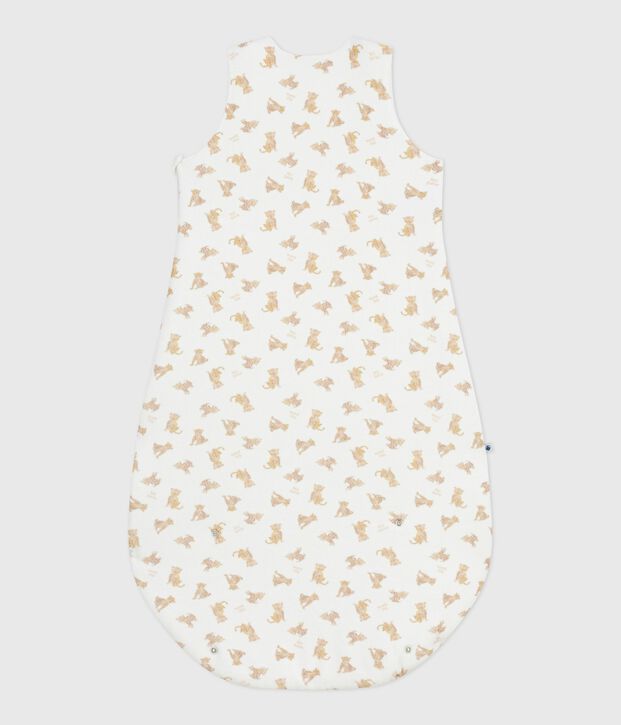 Babyschlafsack aus Nicki mit Leoparden-Motiv TOG-Wert 3 weiss/vielfarbig