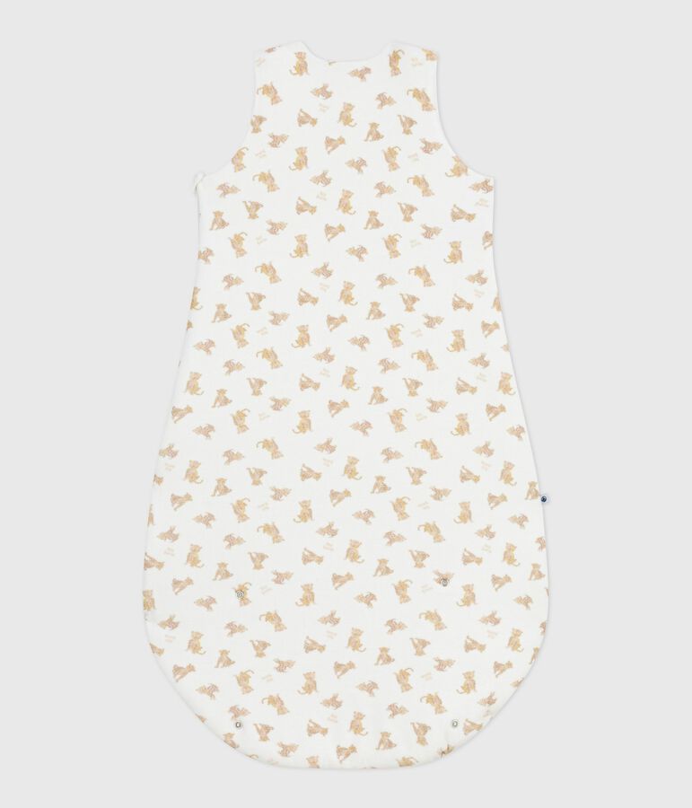 Babyschlafsack aus Nicki mit Leoparden-Motiv TOG-Wert 3 weiss/vielfarbig