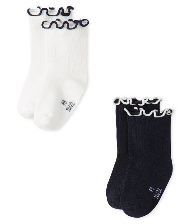 2er-Set Baby-Kniestr&uuml;mpfe M&auml;dchen vielfarbig