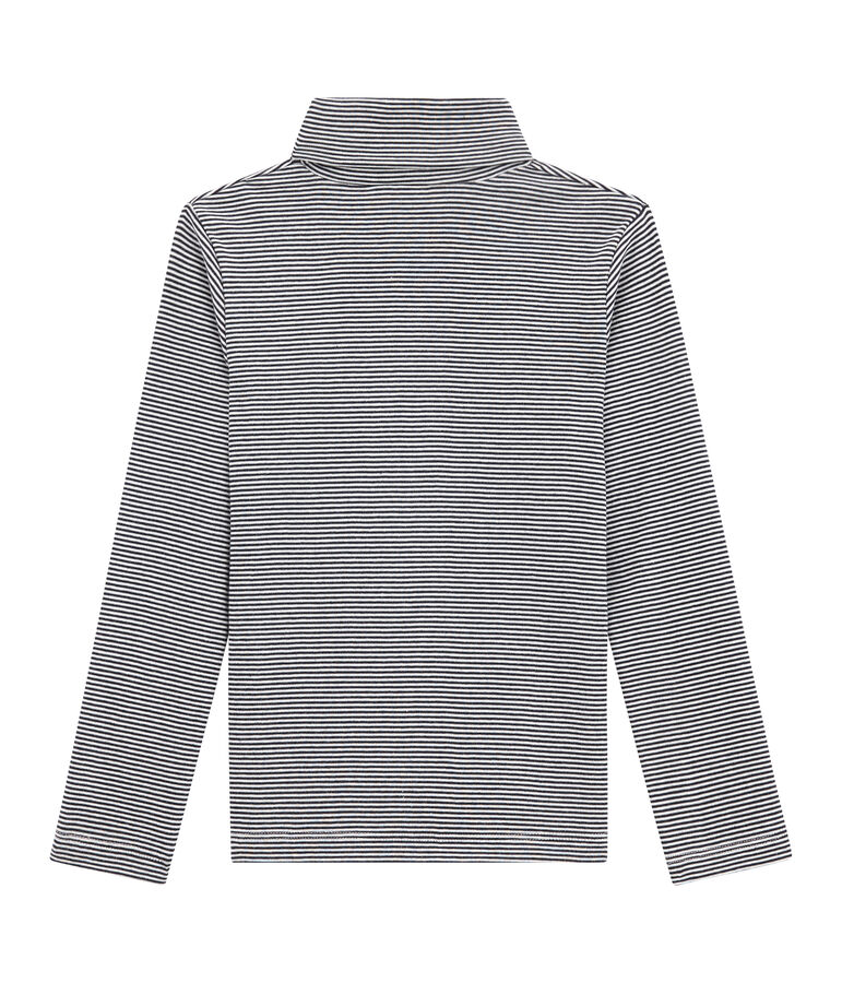 Kinder Unterziehpullover mit Rollkragen blau SMOKING/weiss MARSHMALLOW