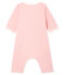 Bodyjama ohne Füße aus Rippstrick für Mädchen rosa CHARME/weiss MARSHMALLOW