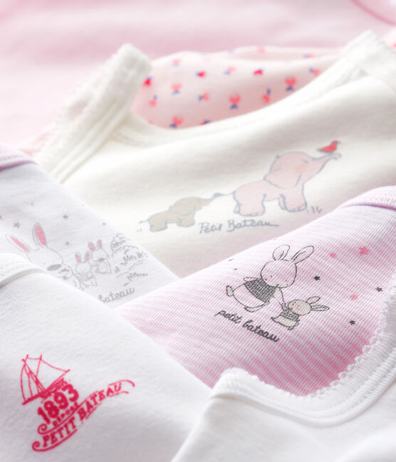 Überraschungsset aus 7 Baby-Trägerbodys für Mädchen variante 1