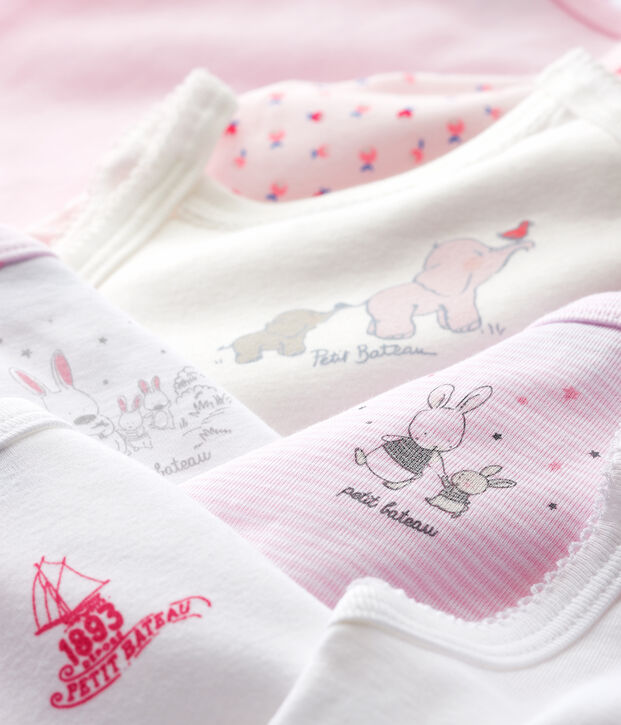 &Uuml;berraschungsset aus 7 Baby-Tr&auml;gerbodys f&uuml;r M&auml;dchen vielfarbig