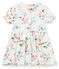 Kurzärmeliges baby-kleid mädchen weiss MARSHMALLOW/weiss MULTICO