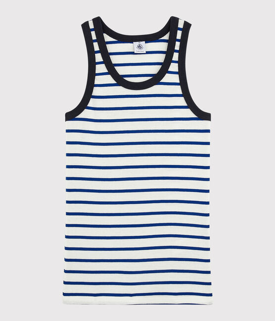 Tanktop aus Baumwolle für Damen weiss MARSHMALLOW/blau SURF