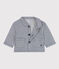 Baby-Kurzjacke aus gestreiftem Canvas blau MEDIEVAL/weiss MARSHMALLOW