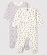 2er-Set Baby-Strampler in Rippstrick für Mädchen