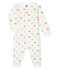 Baby-Strampler ohne Fuß aus Doppeljersey für Mädchen weiss MARSHMALLOW/weiss MULTICO
