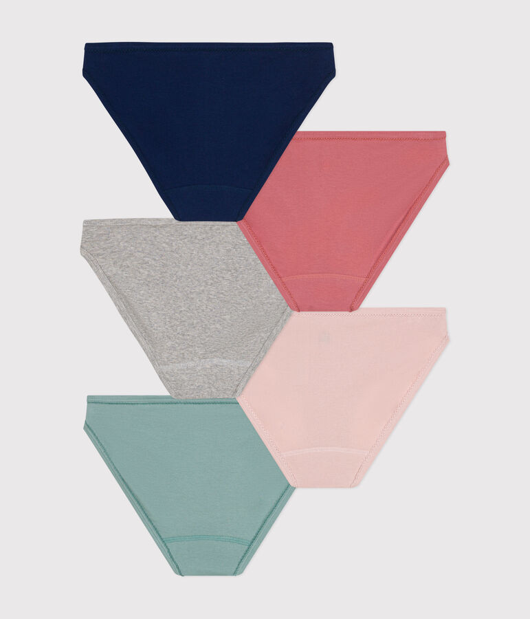 5er-Set Damen-Slips aus Baumwolle vielfarbig