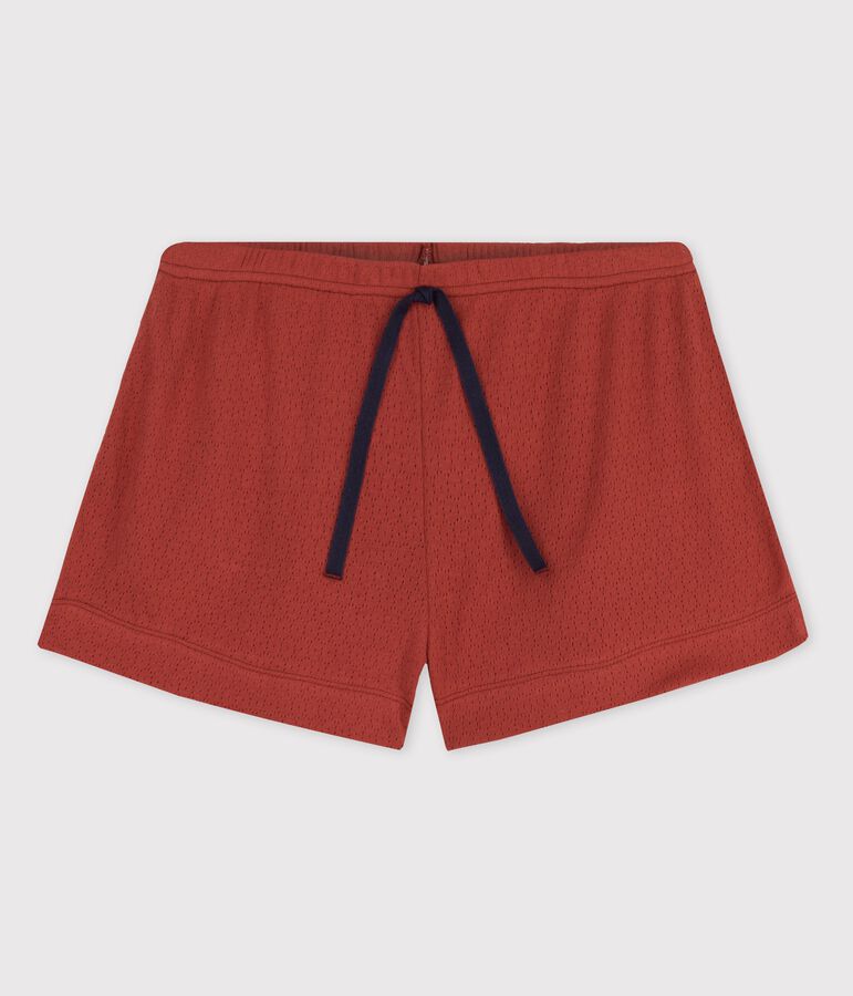 Damenshorts aus Ajour-Baumwolle braun OMBRIE