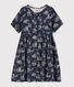 Kurzärmeliges Kinderkleid aus Doppeljersey für Mädchen