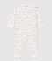 Baby-Strampler aus Bio-Baumwolle mit farbigem Buchstabenmuster weiss MARSHMALLOW/weiss MULTICO
