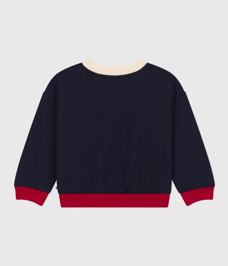 Sweatshirt mit Printmotiv aus Molton blau