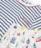Rippstrick-Kurzpyjama für kleine Jungen weiss MARSHMALLOW/weiss MULTICO