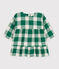 Langärmeliges kariertes Babykleid aus Flanell MATCHA/ AVALANCHE