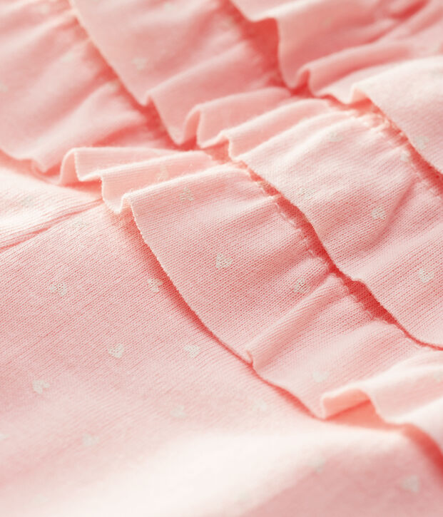 Bedruckte Baby-Leggings f&uuml;r M&auml;dchen rosa/weiss
