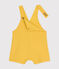 Kurze Baby-Latzhose aus leichtem Molton gelb NECTAR