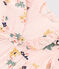 Bedrucktes langärmeliges Babykleid aus Musselin rosa SALINE/weiss MULTICO