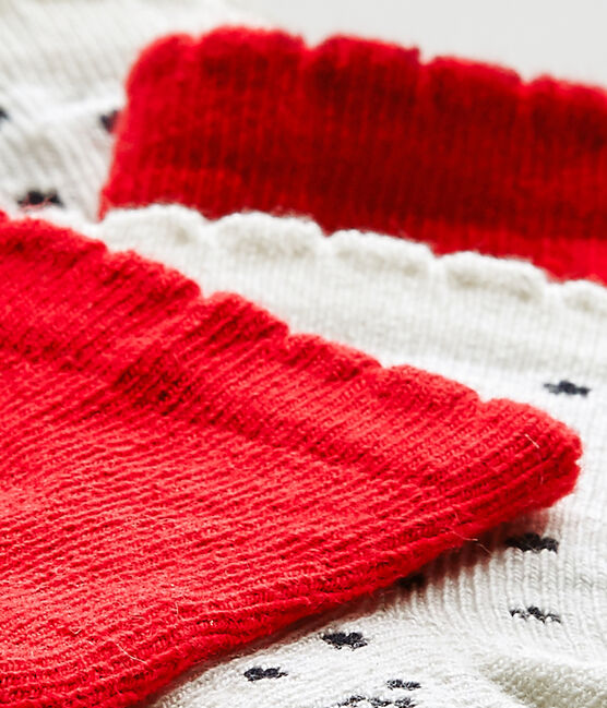 Baby-Mädchen-Socken im 2er-Set weiss LOT