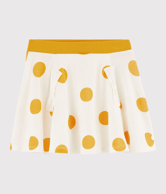 Kinderrock aus Trikotgewebe für Mädchen weiss MARSHMALLOW/gelb BOUDOR
