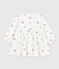 Babykleid aus Bio-Doppeljersey mit Blumenmuster. weiss MARSHMALLOW/weiss MULTICO