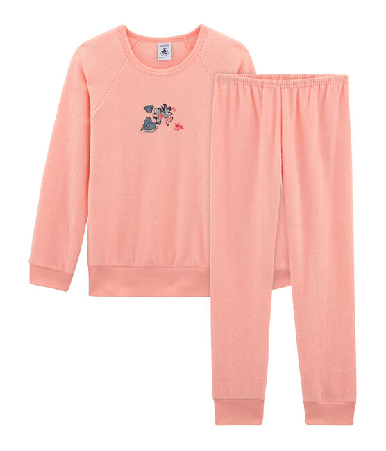 Pyjama aus aufgerautem Frottee für kleine Mädchen ROSAKO