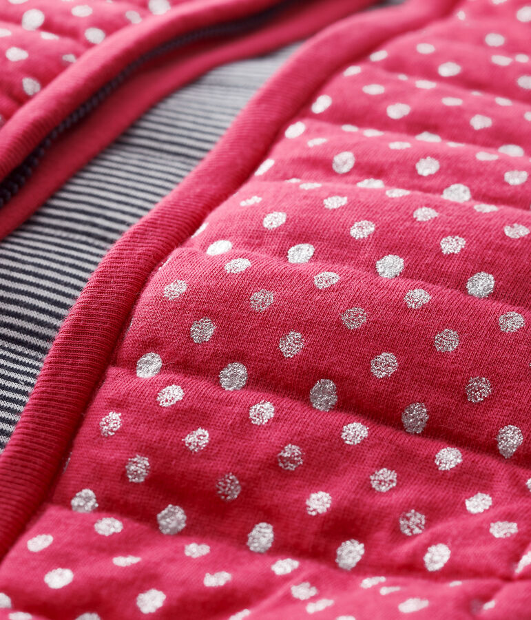 Weste f&uuml;r M&auml;dchen rosa/grau