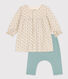 Baby-Kleid und Leggings aus Doppeljersey
