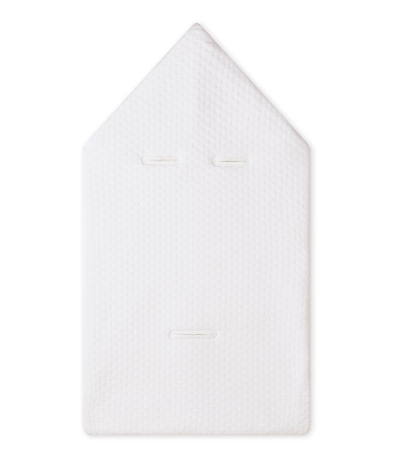 Gestepptes Engelnest aus gedoppeltem Jersey f&uuml;r Babys weiss