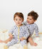 Baby-Strampler aus Rippstrick für Jungen grau POUSSIERE/weiss MULTICO