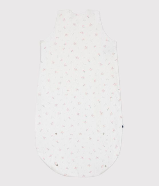 Babyschlafsack aus Baumwolle mit Blumenmotiv TOG-Wert 0,5 weiss MARSHMALLOW/weiss MULTICO