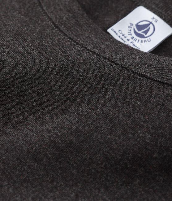 T-Shirt L’ICONIQUE mit rundem Ausschnitt aus Bio-Baumwolle für Damen grau CITY CHINE