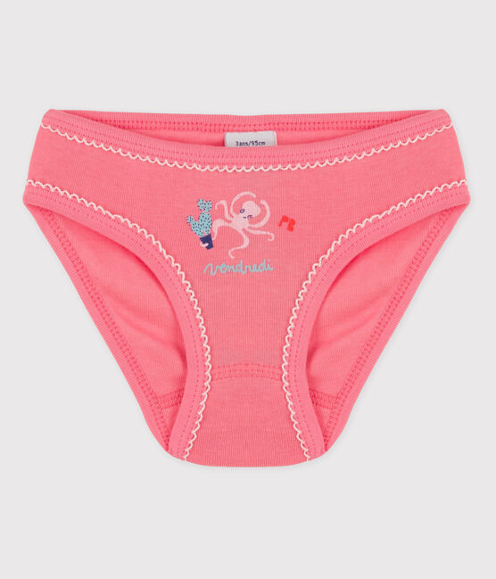 3er-Set Slips aus Baumwolle für Mädchen rosa GRETEL