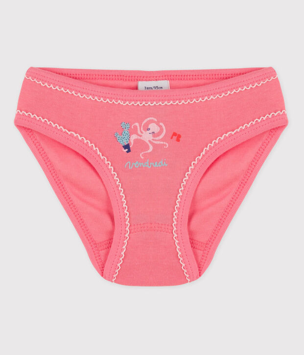 3er-Set Slips aus Baumwolle f&uuml;r M&auml;dchen rosa