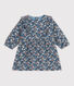 Bedrucktes langärmeliges Babykleid aus Baumwollgaze