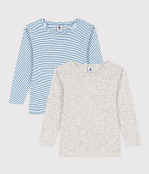 2er-Set lang&auml;rmelige T-Shirts aus Baumwolle f&uuml;r Jungen vielfarbig