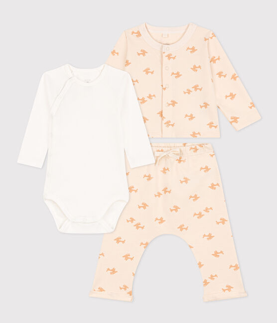 Baby-Set aus bedrucktem Molton AVALANCHE/ TOURONE