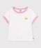 Kurz&auml;rmeliges einfarbiges Kinder T-Shirt weiss