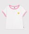 Kurz&auml;rmeliges einfarbiges Kinder T-Shirt weiss