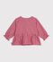 Lang&auml;rmelige Baby-Bluse aus Baumwolle mit Streifen rosa/rosa