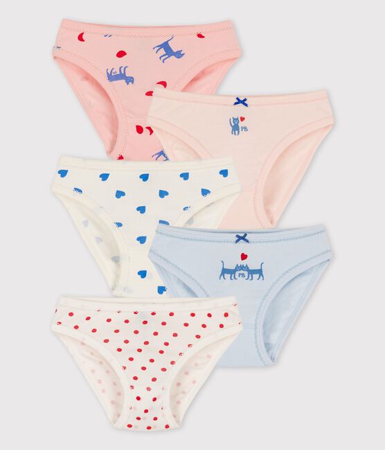 5er-Set Slips aus Baumwolle für Mädchen variante 1
