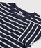 Damen-T-Shirt mit Rundhalsausschnitt blau SMOKING/weiss MARSHMALLOW