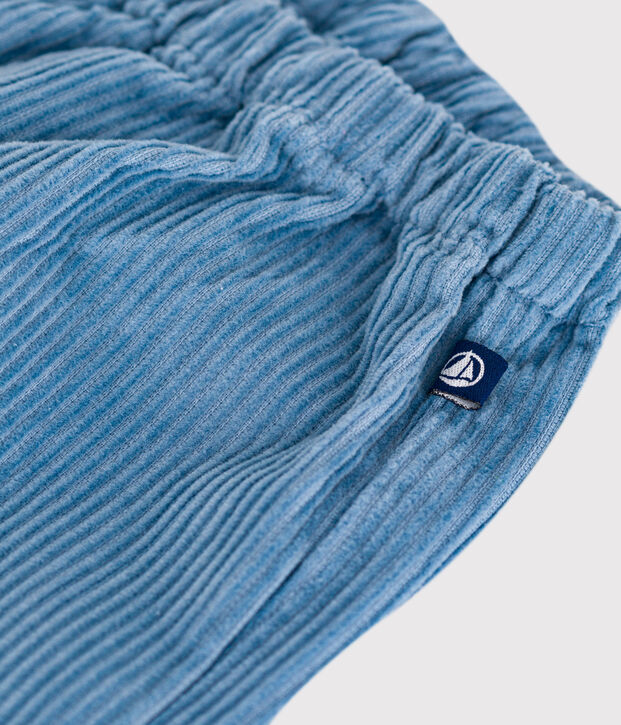Baby-Hose aus einfarbigem Fein-Cord blau
