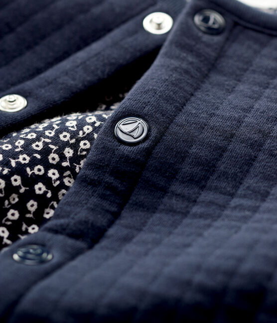 Baby-Cardigan aus gestepptem Doppeljersey. blau SMOKING