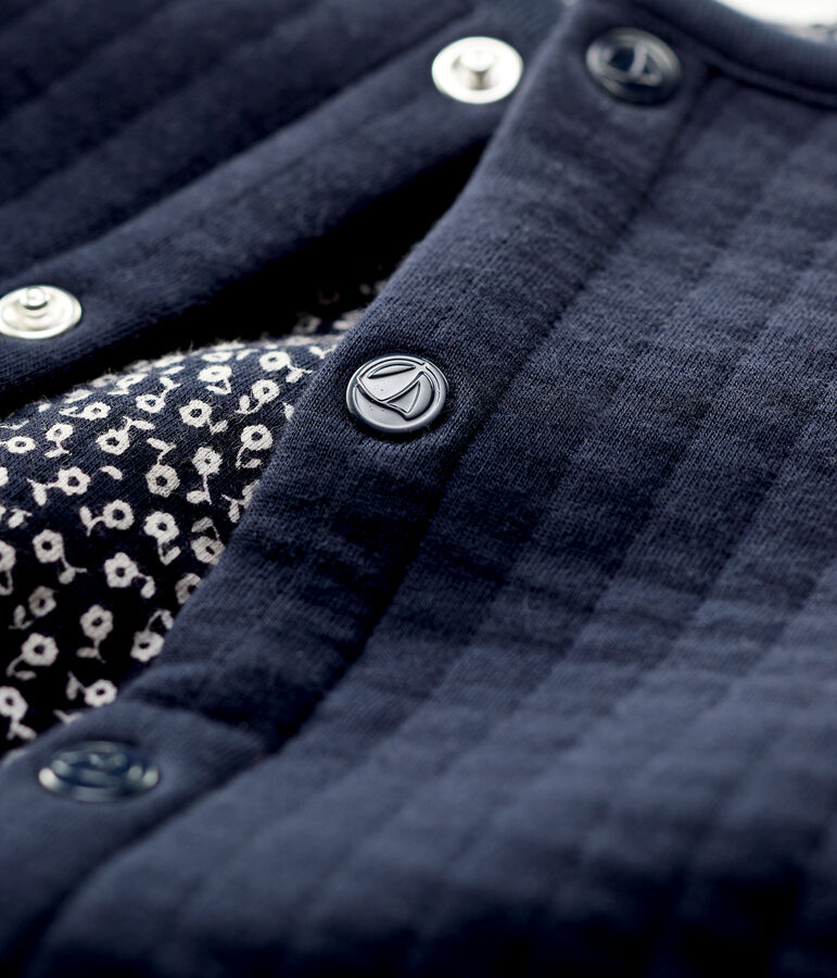 Baby-Cardigan aus gestepptem Doppeljersey. blau