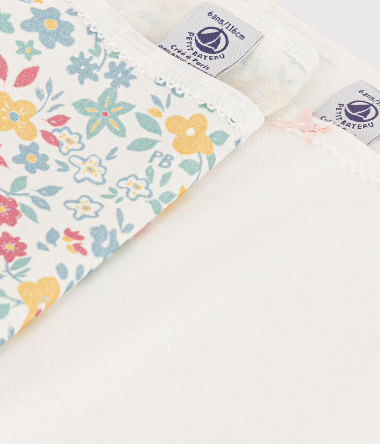 2er-Set Spaghetti-Tops aus Baumwolle mit Blumenmotiv f&uuml;r M&auml;dchen vielfarbig