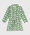 Kinder-Morgenmantel aus Fleece mit Muster SAULE/ MARSHMALLOW