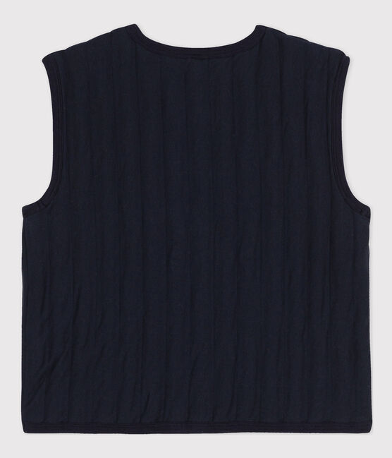 Flauschige Damen-Weste blau SMOKING