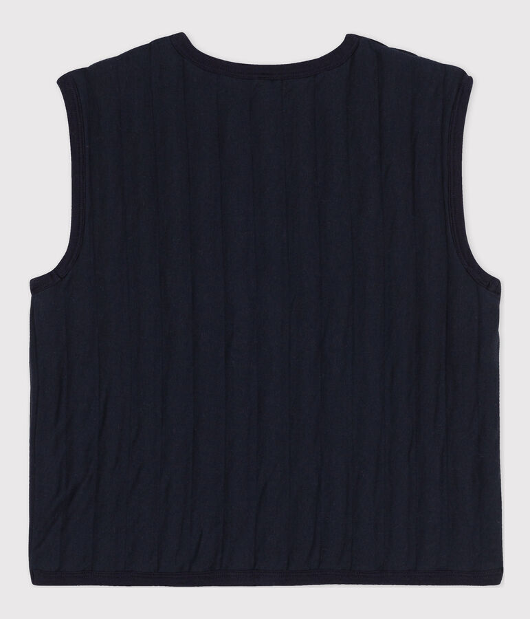 Flauschige Damen-Weste blau