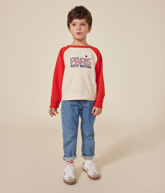 Kinder-Sweatshirt aus leichtem Molton rot AVALANCHE/ AURORA